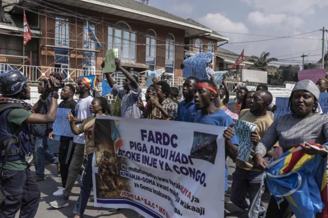 Goma la marche initiée contre la force de lEAC sur le sol congolais