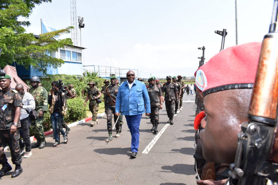 Le vice-premier ministre et ministre de la Défense, Jean-Pierre Bemba, est arrivé à Goma