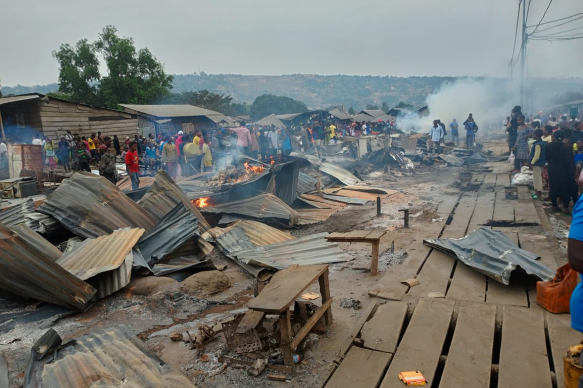 Kinshasa : incendie au marché de Matadi Kibala