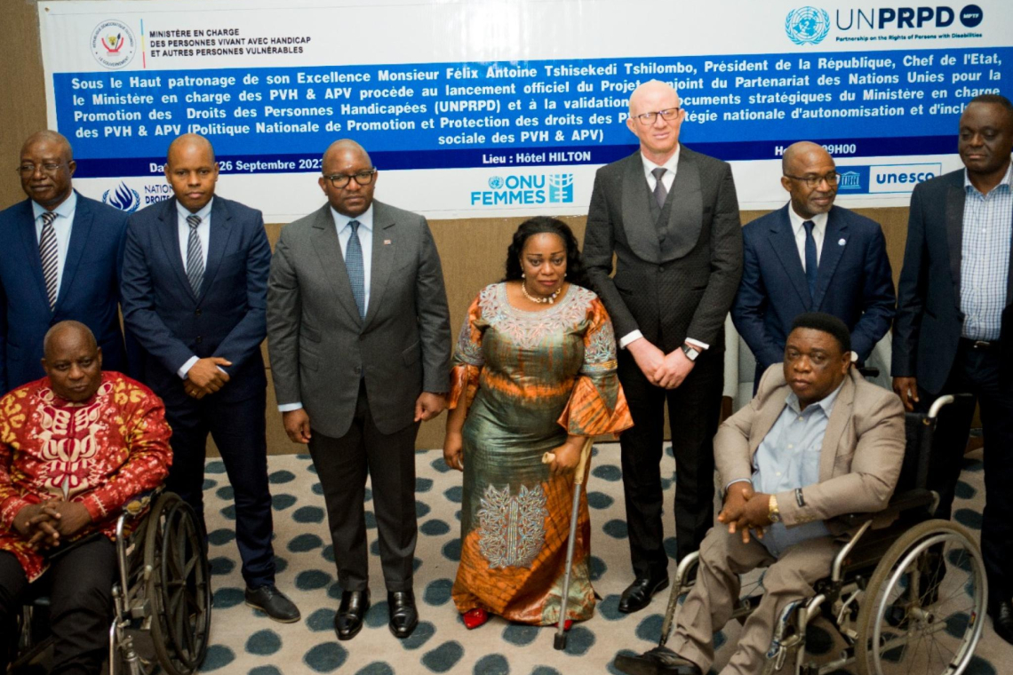 Promotions des droits des personnes vivant avec handicap physique : Sama Lukonde lance le projet conjoint de partenariat avec les Nations unies