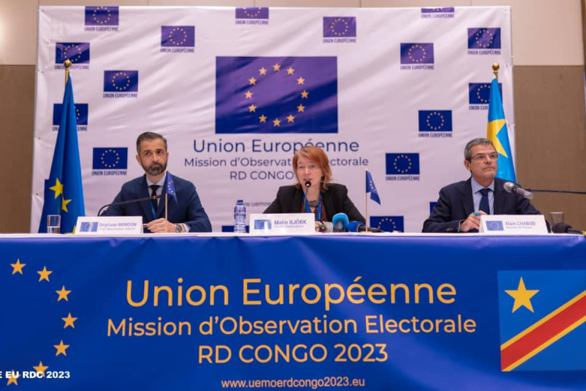 Élections 2023 : l’Union Européenne annonce le retrait de sa mission d’observation électorale en RDC