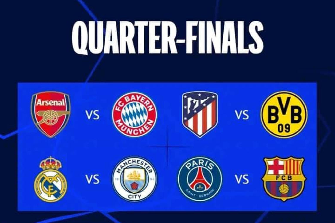 UEFA LDC les affiches des Quarts de finale de l'UEFA Champions League