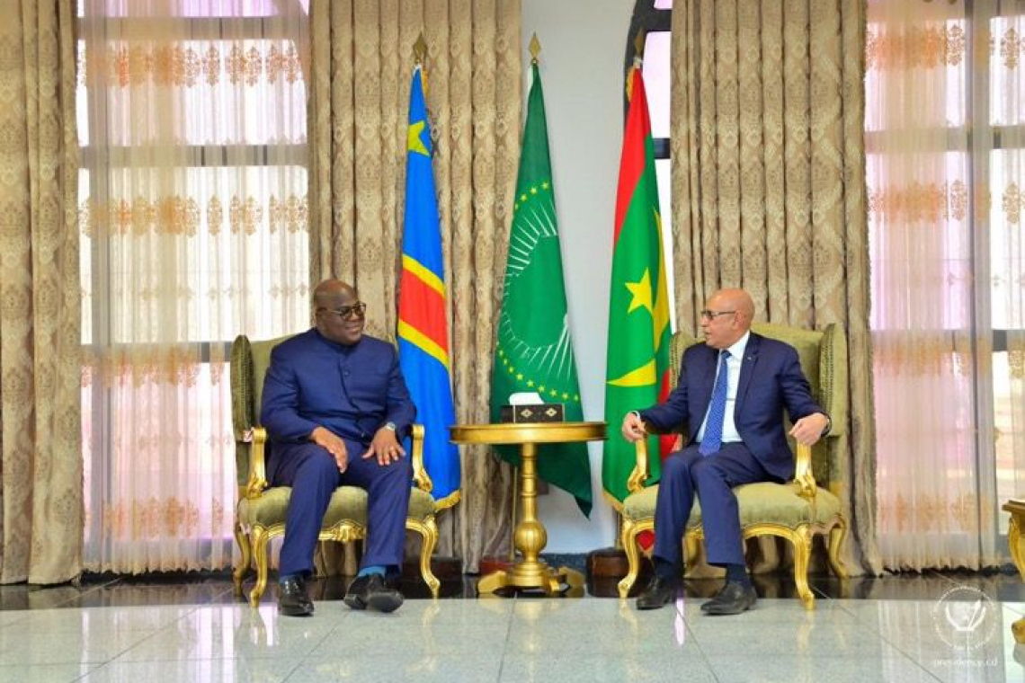 Après le Togo, le président de la République Félix-Antoine Tshisekedi s’est rendu à Nouakchott, en Mauritanie