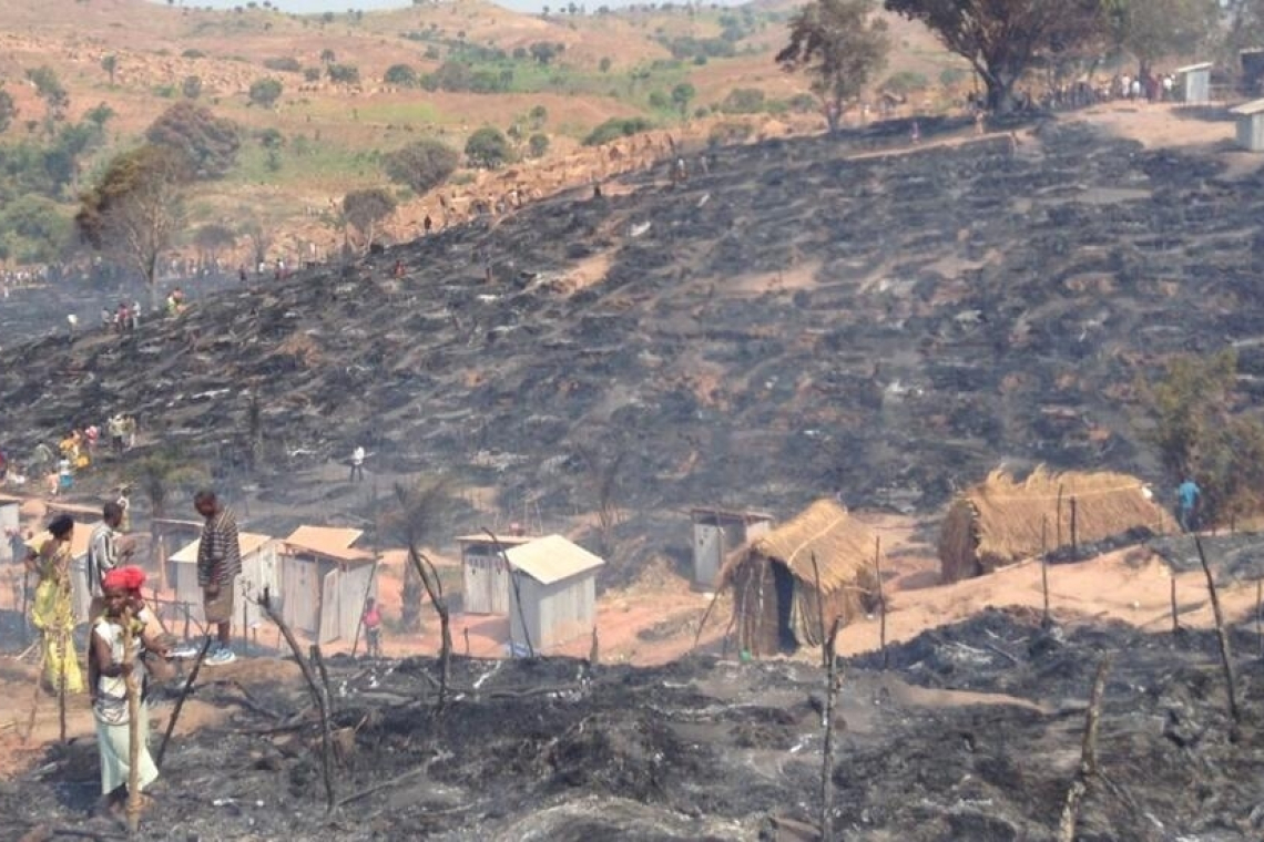 Nord-Kivu/Goma : le camp de déplacés de Lushagala consumé par le feu