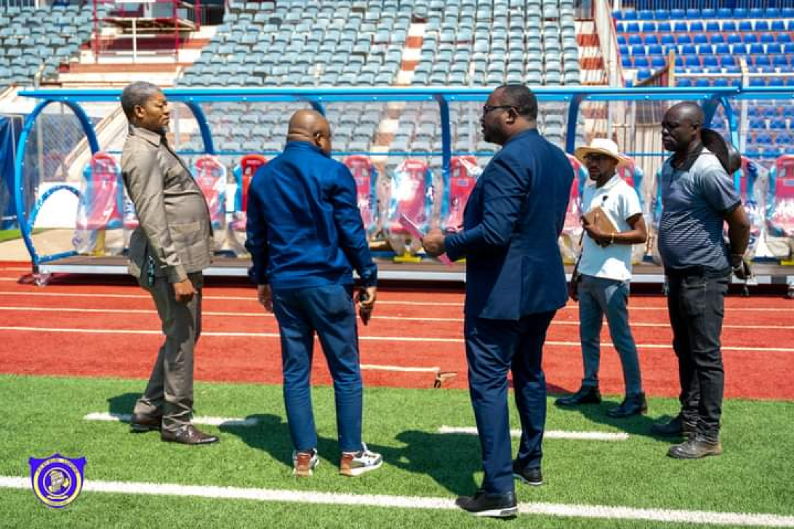 CAF : une autre mission d’inspection au travail à Lubumbashi pour évaluer les travaux au Stade Frédéric Kibasa Maliba