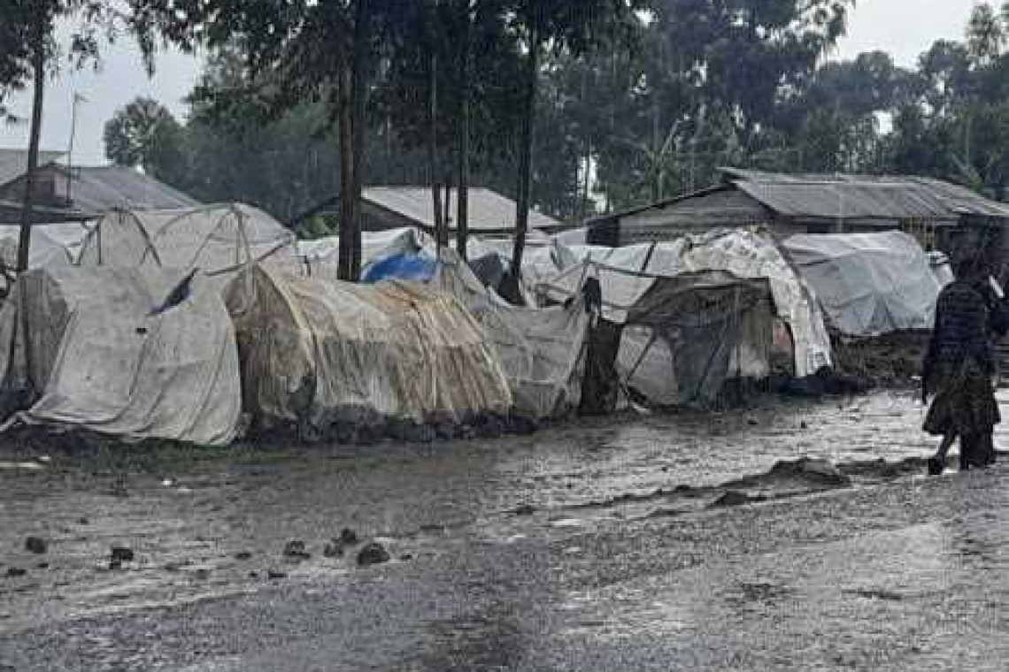 Nord-Kivu/Goma: un destructeur orage dévaste les abris de déplacés à Mugunga