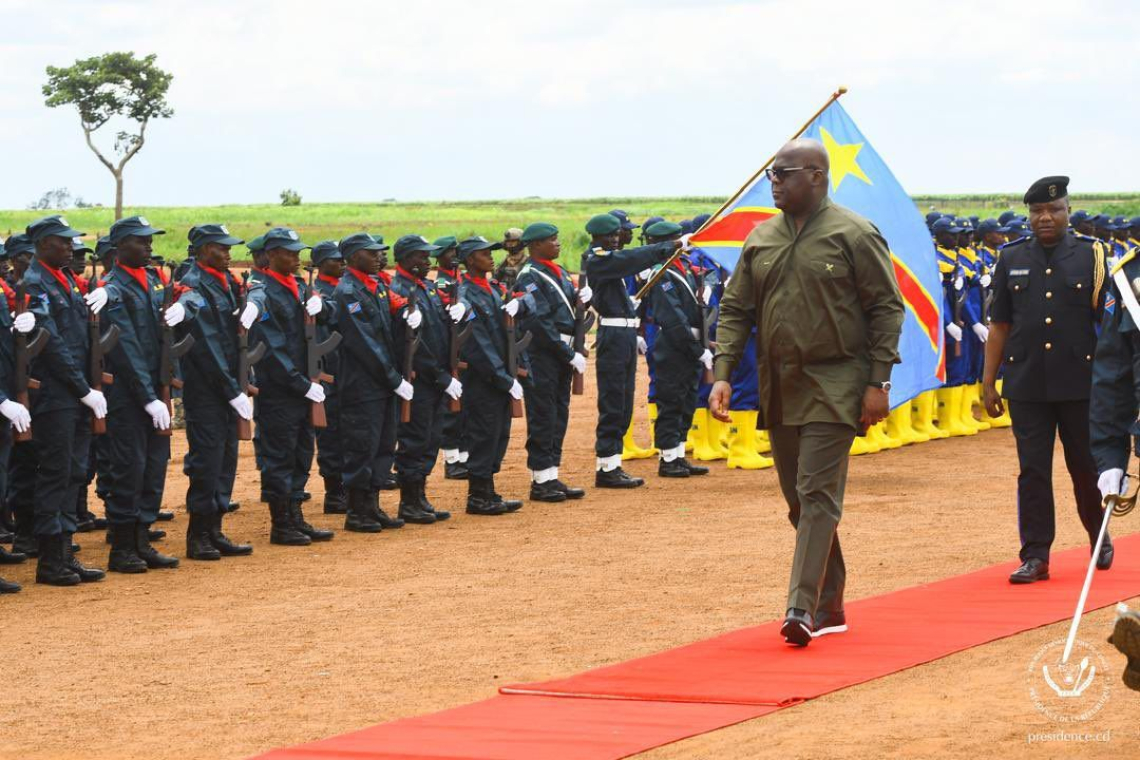 Visite d'inspection du Chef de l'État à la cité de Kanyama Kasese. 