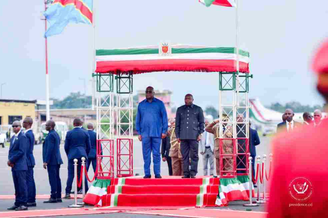 Le  Président Félix Antoine Tshisekedi a rencontré à Bujumbura, au Burundi, son homologue Evariste Ndayishimiye. 