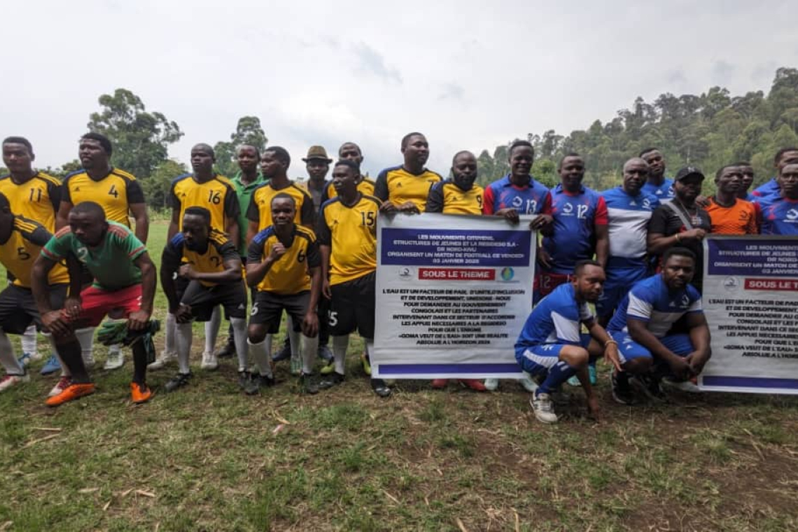 Nord-Kivu/Goma : les mouvements Citoyens et la Regideso unis pour l’eau potable dans un match de gala