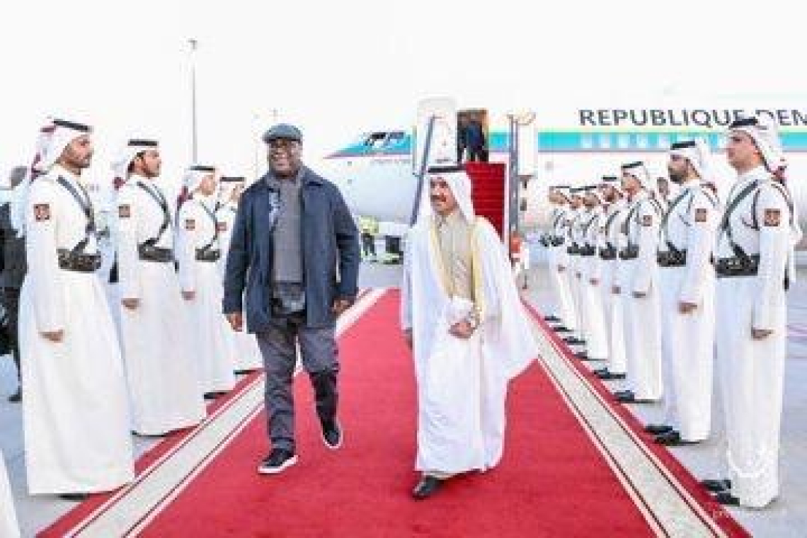 Le Président Félix Antoine Tshisekedi est arrivé à Doha, capitale de la péninsule arabique Qatar, pour un bref séjour de travail. 