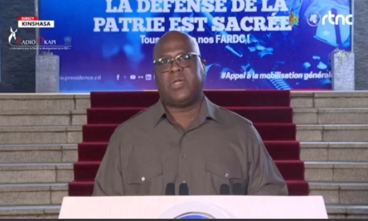 Félix-Antoine Tshisekedi dans un message à la nation : Une riposte vigoureuse et coordonnée contre ces terroristes et leurs parains est en cours 